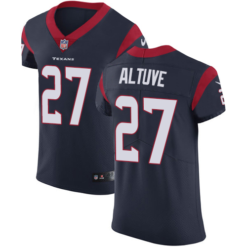 Nike Texans #27 Jose Altuve Navy Blue Team Color Men's Stitched NFL Vapor Untouchable Elite Jersey - Click Image to Close